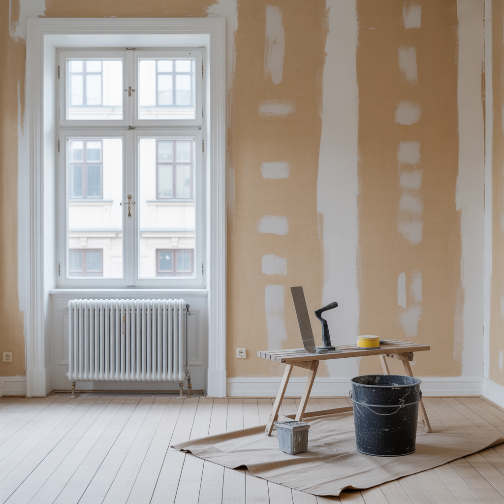 spackla vagg infor malning guide till slata ytor