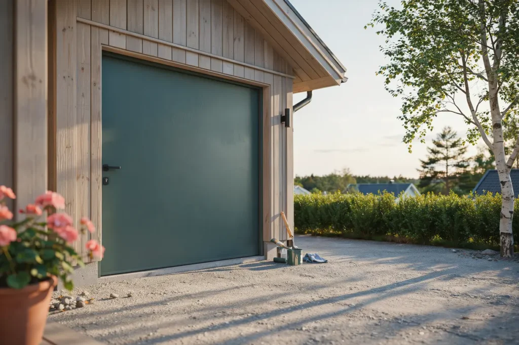 juli r perfekt f r att m la garageporten s f r du ett snyggt och t ligt resultat i sommarv rmen